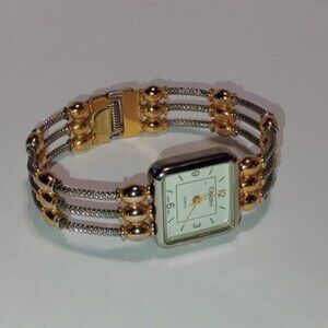 Women's Vintage Cardini Gold & Silver Tone Cuff Watch EUC